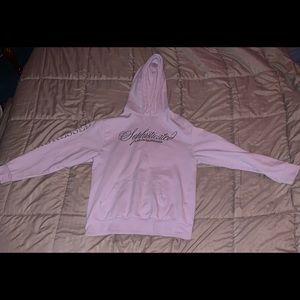 Pink Sophisticated and Overdressed Hoodie